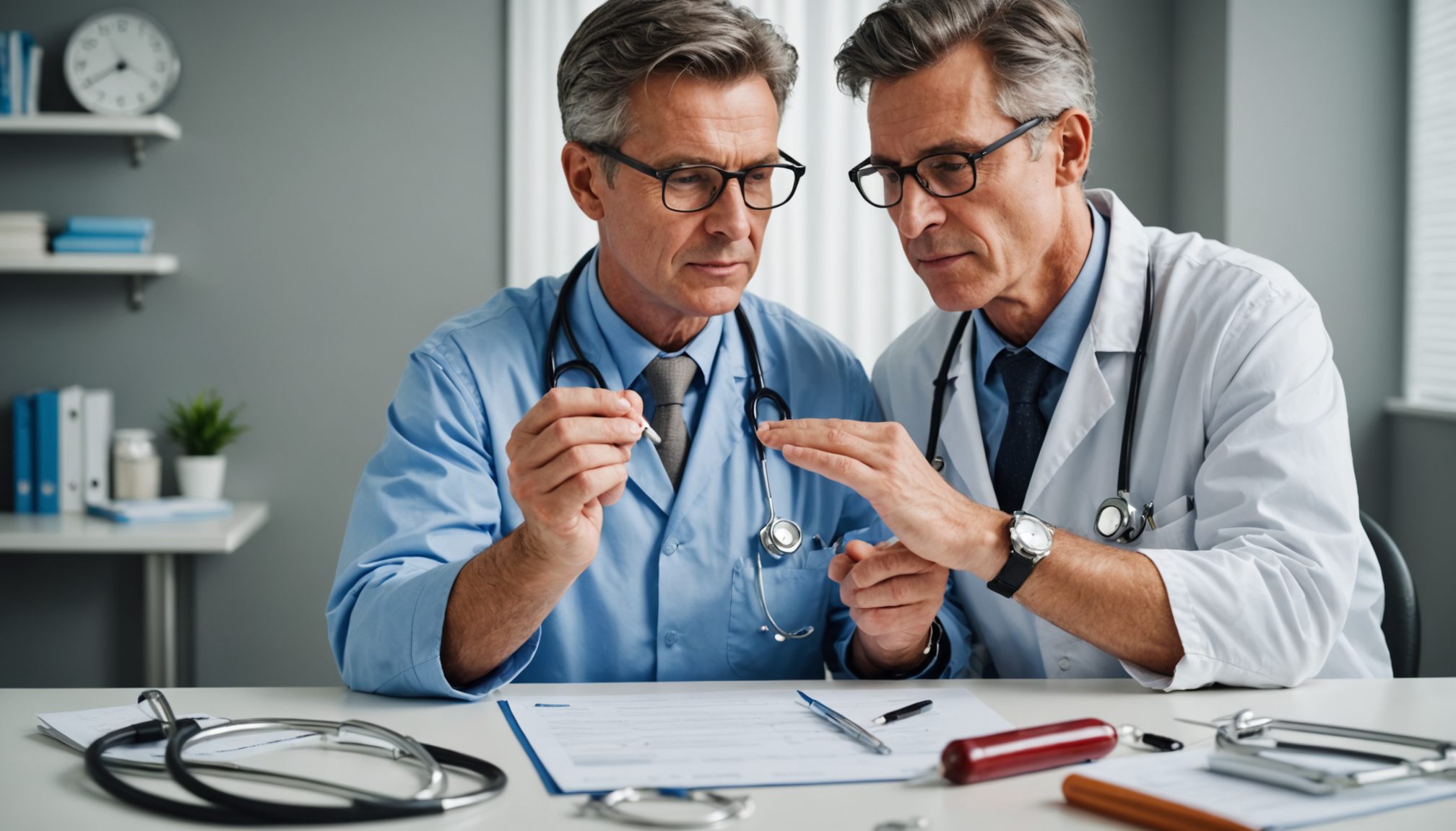 Illustration showing different treatment paths for erectile dysfunction by age group and health conditions